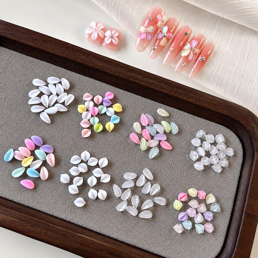 3D Flower Petals Nail Art Glitter Set Transparent Nail Charms Decorations Manicure Accessories