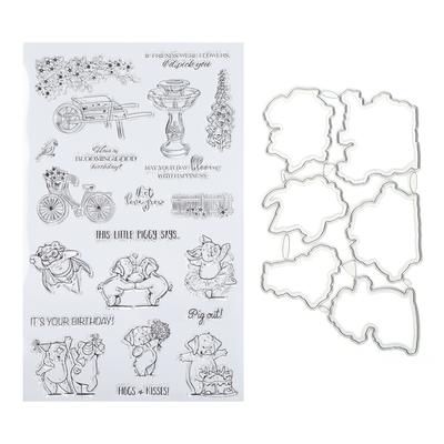 Transparent Stamp TPR Hand Account Greeting Card Making Pattern Decoration with Knife Mold