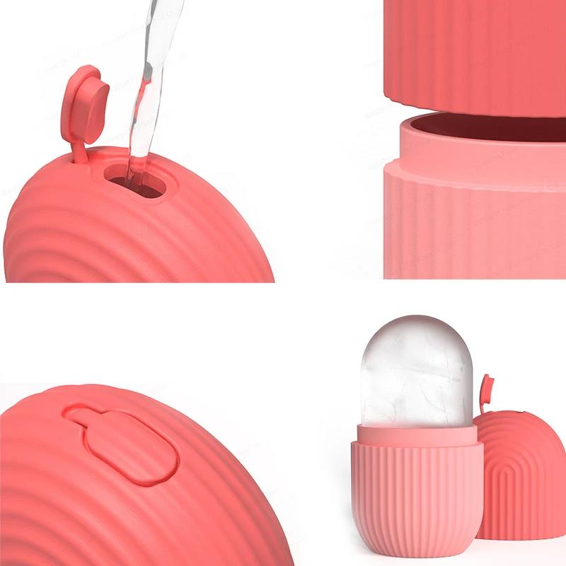 Vaschette per Ghiaccio Beauty Lifting Sfera di Ghiaccio Massaggiatore Viso Contouring Rullo Occhi Trattamento Viso Strumento per la Cura della Pelle