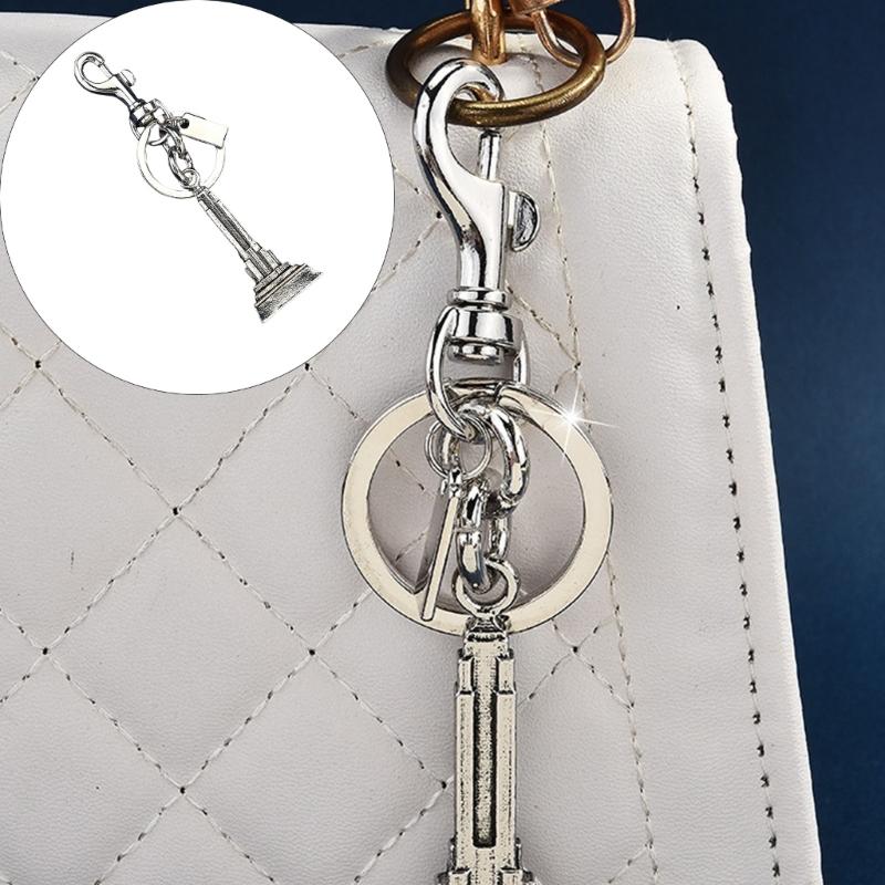 Vibrant Cherry Tower Keychain Colorful Sturdy Alloy Fashion Accessory Stylish Bag Hanging Ornament For Bags Gifts