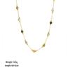 Natural Stone Dopamine Women's Titanium Steel Layered Necklace - Unique Niche Design