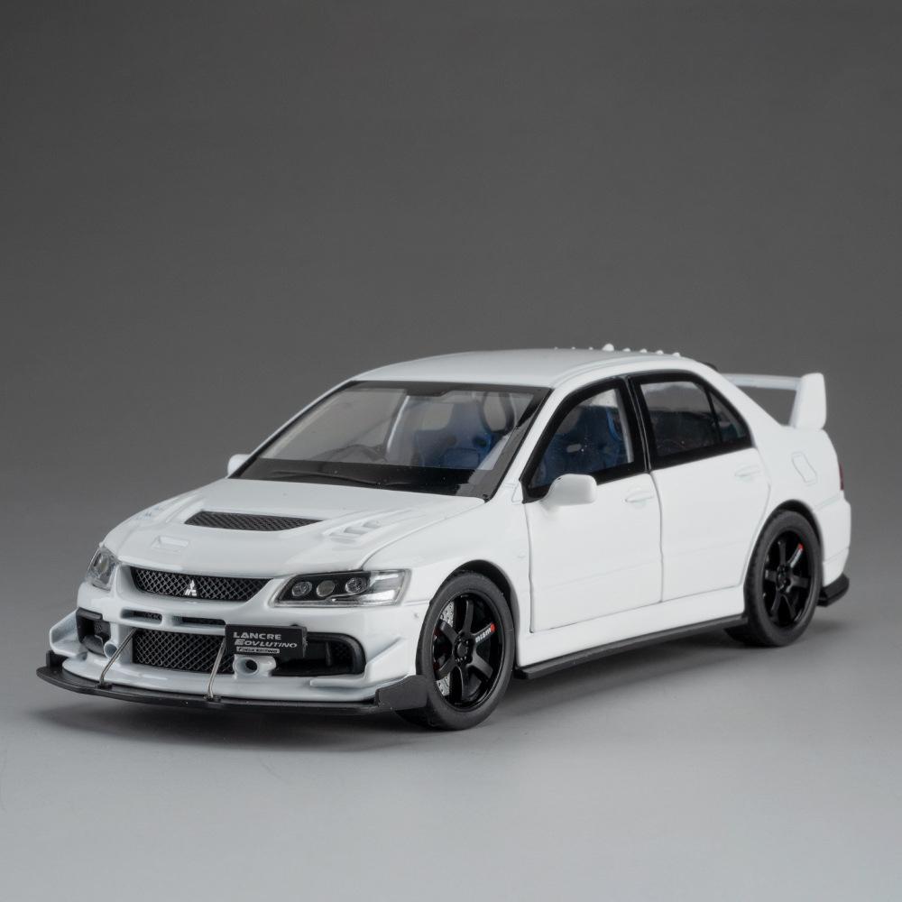 1:32 Mitsubishi Lancer Evolution EVO IX 9 Track Painted Sports Metal Alloy Diecast Model Car Pull Back Hobby Collection Decorate