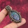 Ruby In Blue Kyanite Pendant Copper Wire Wrapped Pendant Handmade Copper Jewelry Gemstone Pendant Wonderful Wire Wrap Jewelry Gifts For Him