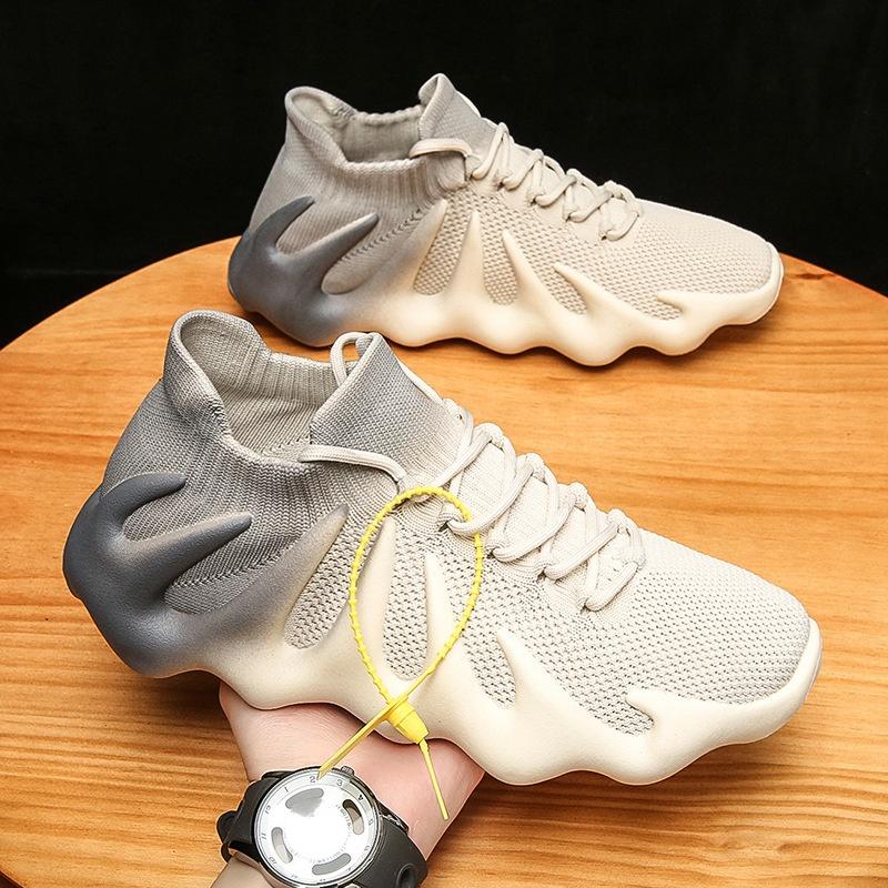 

Новые модные спортивные мужские кроссовки с принтом тай-дай, сетчатые дышащие кроссовки для бега, обувь для путешествий 44 бежевый/серый