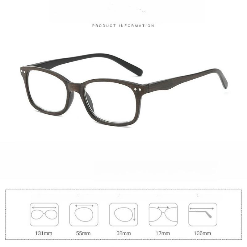 Classic Square Full Frame Presbyopia Glasses with Comfortable Design Ultra Light and Sturdy Anti Blue Light Reading Glasses