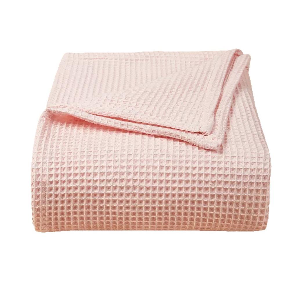 Waffle Baby Blanket Soft Thickened Newborn Quilt Multifunctional Solid Color Bath Towel Blanket