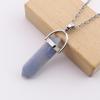 Handmade Amethyst Rose Quartz Hexagonal Pillar Pendant Necklace (N760)