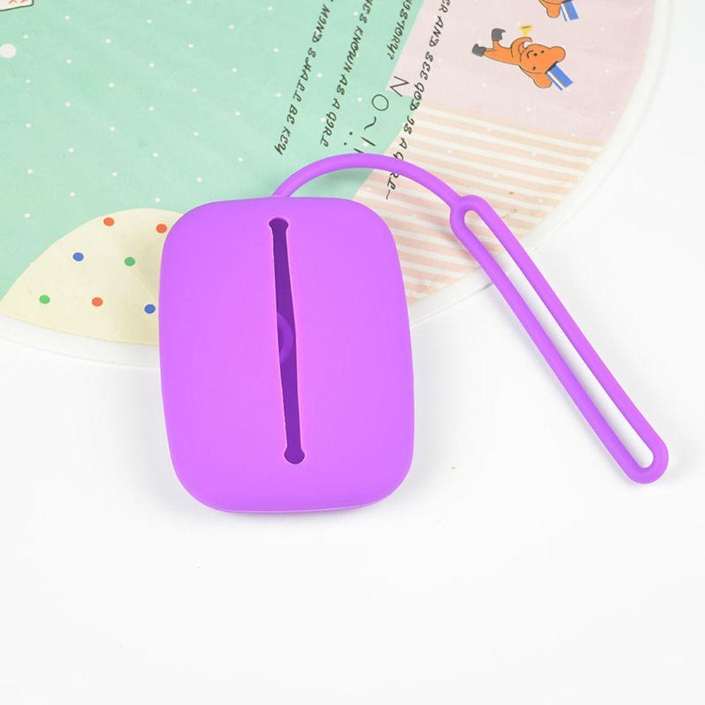 Small Card Case Silicone Card Holder Pure Color Students Bus Card Cover  Female/Girls