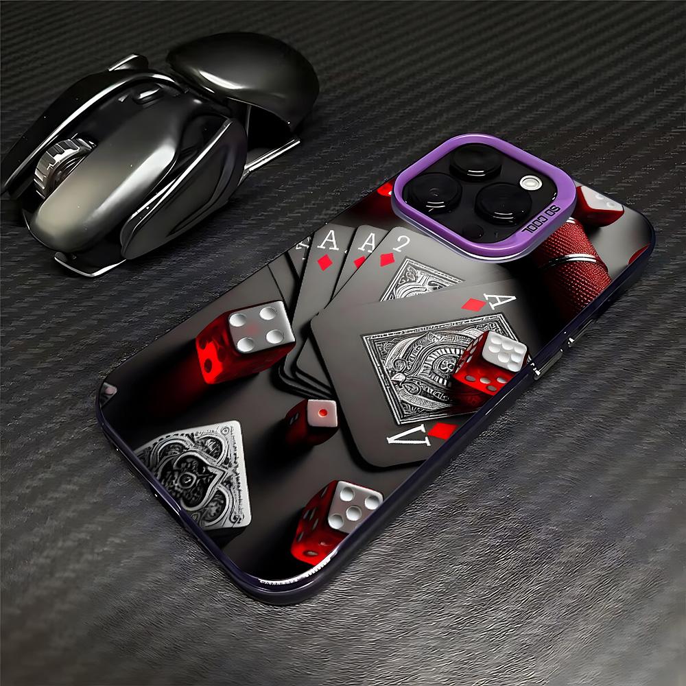 Dice Poker Cherry Pattern Phone Case for Samsung Galaxy A16 A06 A35 A55 A25 A05S A15 A56 A54 A36 A34 A24 A26 A14 A05 A04 4G 5G