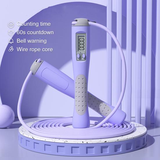 Skipping Rope Adjustable Anti Slip PVC Portable Smart Counting Training Jump Rope Daily Use