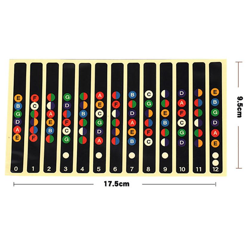 Guitar Sticker Guitar Fretboard Notes Labels Guitar Parts Fingerboard Fret Decals 6 String Acoustic Electric Guitar Accessories