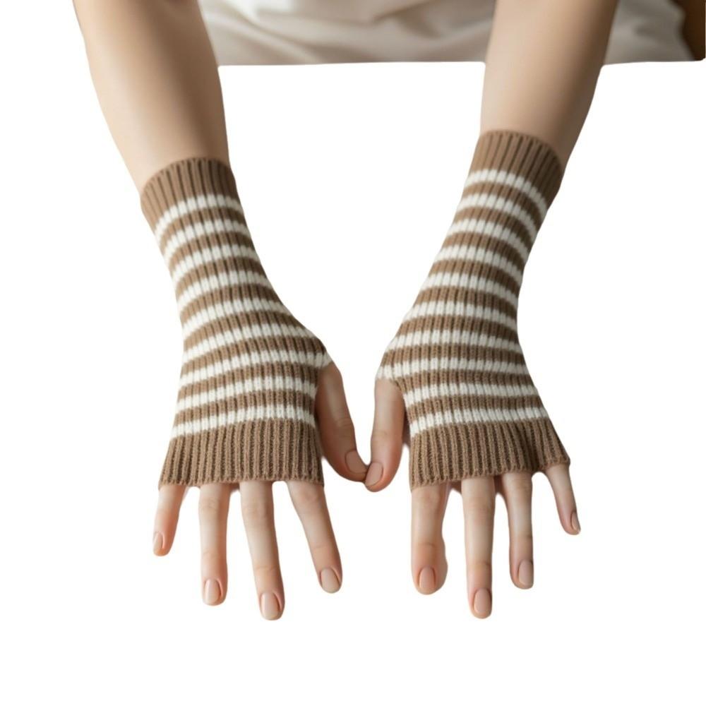 Crochet Warmer Knitted Arm Gloves Soft Knitted Long Mittens Fashionable Arm Warmers  Casual Wear