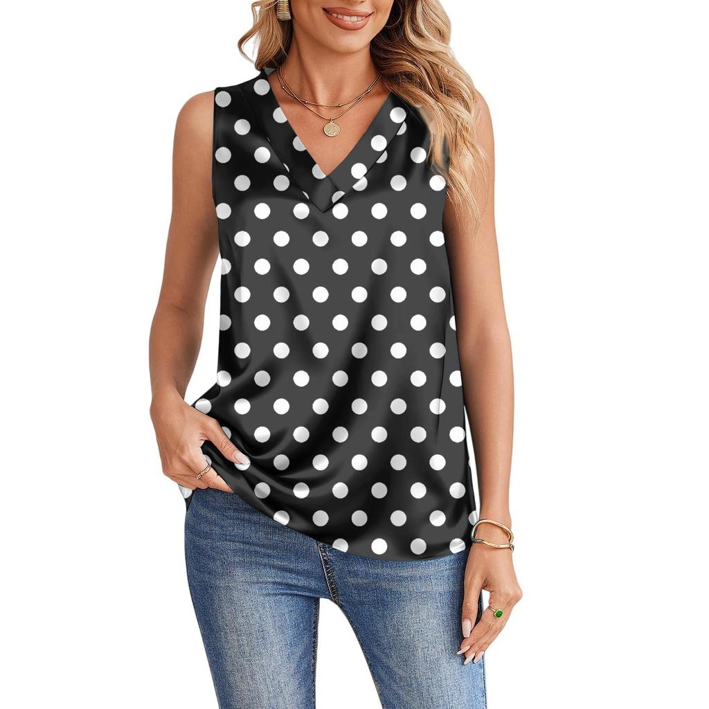 Women's Fashionable Polka Dot Printed Blouse