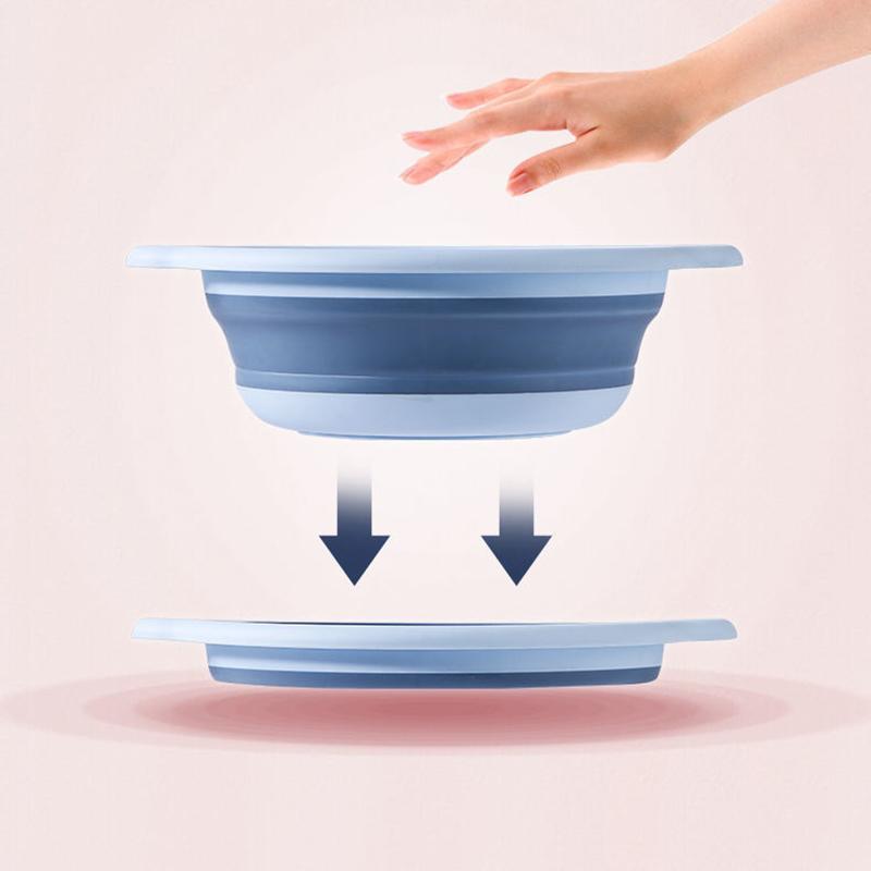 Portable Foldable Plastic Laundry Basin Travel Wash Basin Safe Durable for Bathroom Household Use