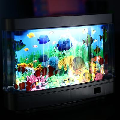 Aquarium Fisch Tank Dekorative Nachtlicht Virtuelle Ozean Dynamische Led Tisch Lampe Home Zimmer Dekoration Nette Kleine Fisch Lampe