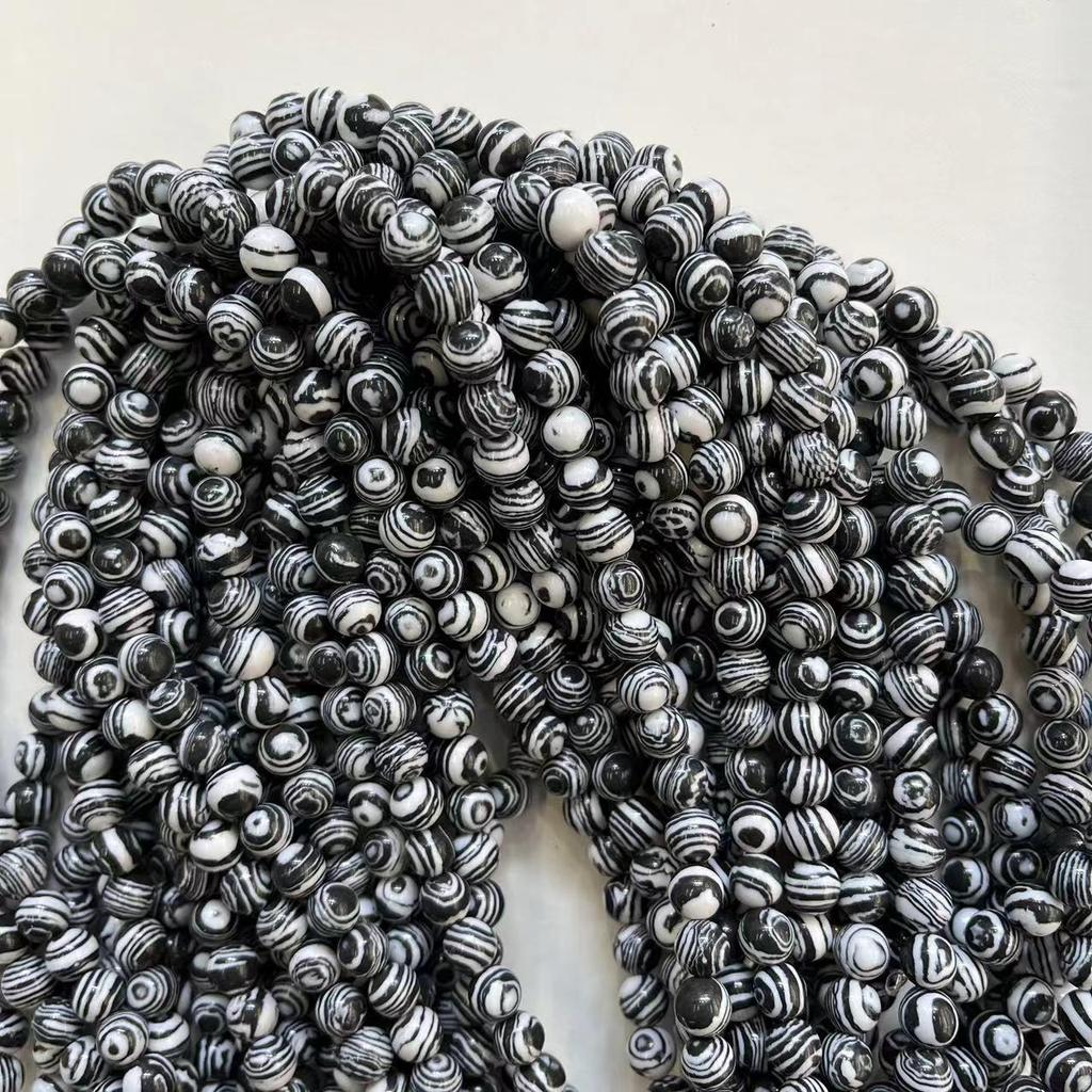 Synthetic Malachite Round Beads – Ideal for DIY Jewelry: Bracelets, Necklaces, Accessories
