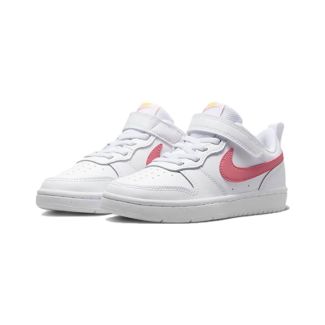 Детские кроссовки Nike Court Borough Low 2 PSV White Coral Chalk светло-оранжевые — фото 3