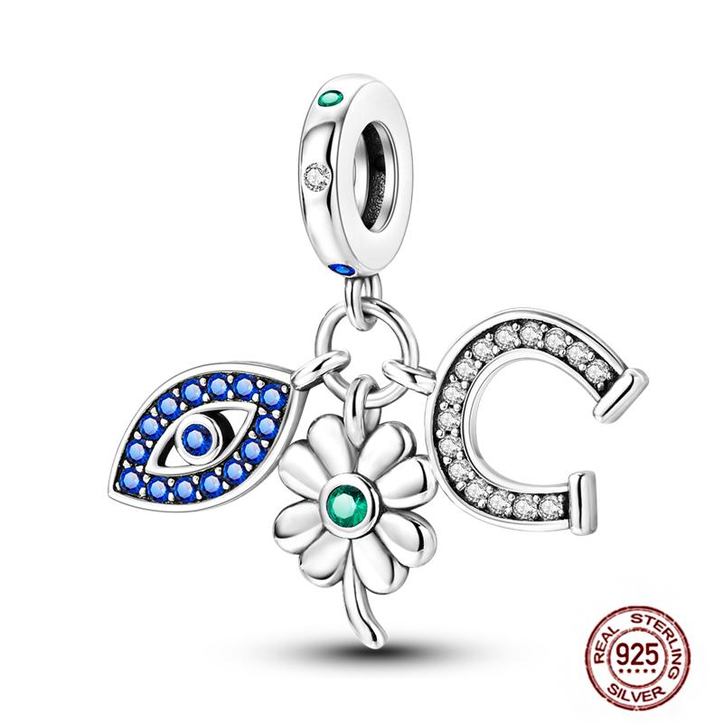 92 Styles Original Copper Green Series Cactus Avocado Clover Charms Bracelet Pendant Diy Clip Beads Women'S Jewelry