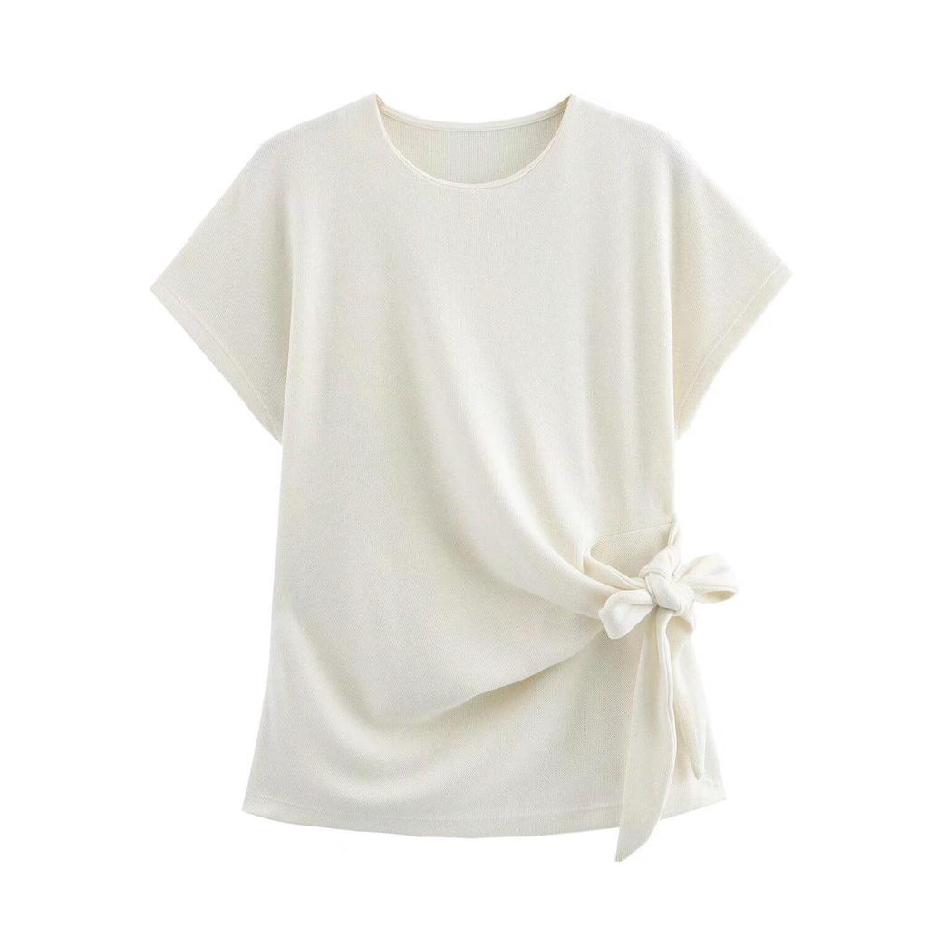 Women's Round Neck Knitted Top + A-Line Skirt Set