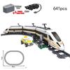 Set Treno Città Treno a Vapore Proiettile Veicolo Merci Stazione Ferroviaria Modello Blocchi da Costruzione Mattoni Binari Rotaia Senza Motore Kit Carrozza Giocattolo per Bambini
