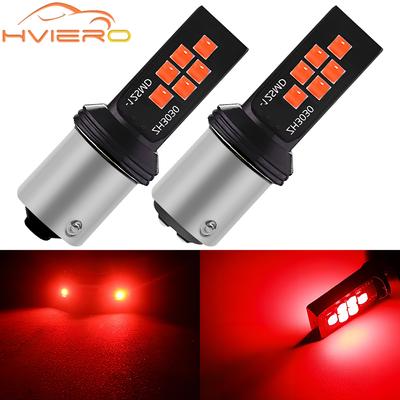 2X Luces de Freno Impermeables Automáticas Luz Estroboscópica de Marcha Atrás Accesorios de Estilo para Coche Luz de Matrícula Intermitente 1156 1157 7440 12SMD