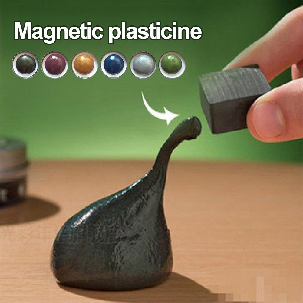 High Stretch Magnetic Slime Resin Bouncing Mud Ferrofluid Clay Diy Stress Relief Toy Party Gifts