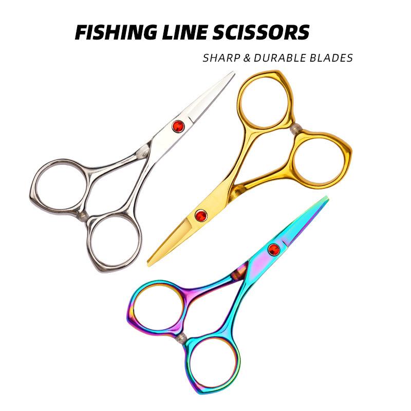 4.5-Inch Stainless Steel Fishing Scissors - Multiple Colors, Hot Sale