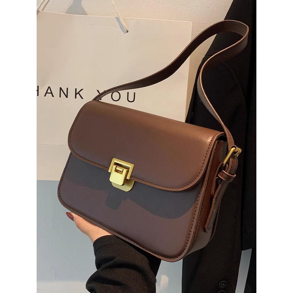 2025 High-end Women's New Autumn and Winter Versatile Bag Niche Messenger Bag Shoulder Small Square Bag Women's Armpit Bag