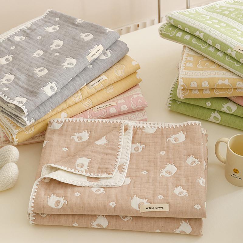 Pure Cotton Three-layer Yarn Fabric Children Summer Blanket Soft Skin Friendly Child Quilt Air Conditioner Comforter Adult Kid