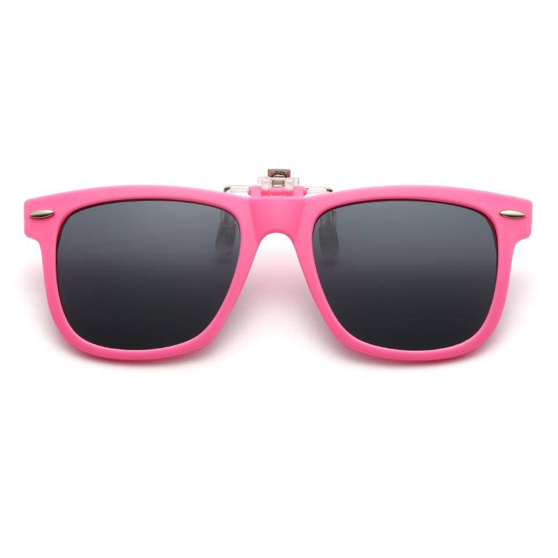 Dziecięce spolaryzowane okulary przeciwsłoneczne typu clip-on z odchylanymi soczewkami fotochromowymi, antyodblaskowe, kwadratowe okulary w stylu vintage