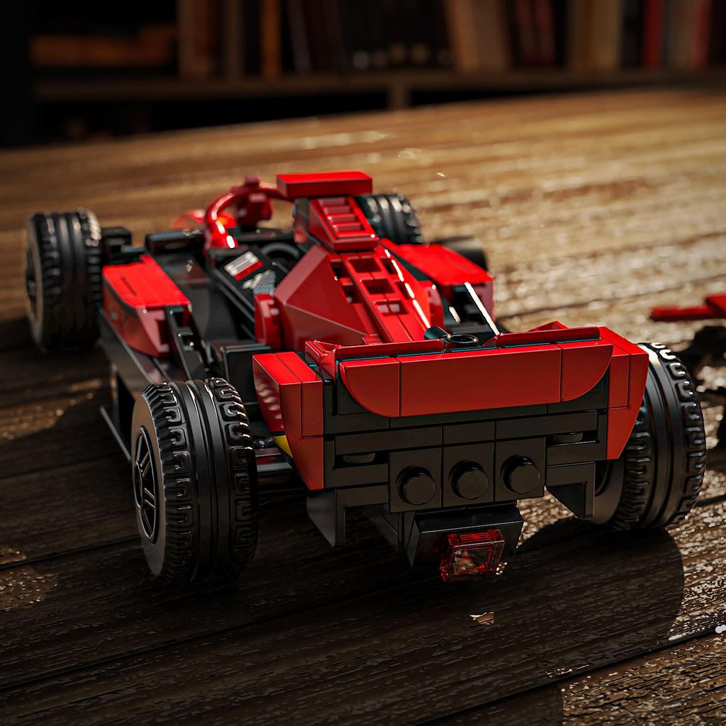 Non-Toxic 335Pcs Red Racing Car Building Blocks Toys Model Race Car Assemble Puzzle Bricks Toy Sets For Kid Desktop Ornament Gifts