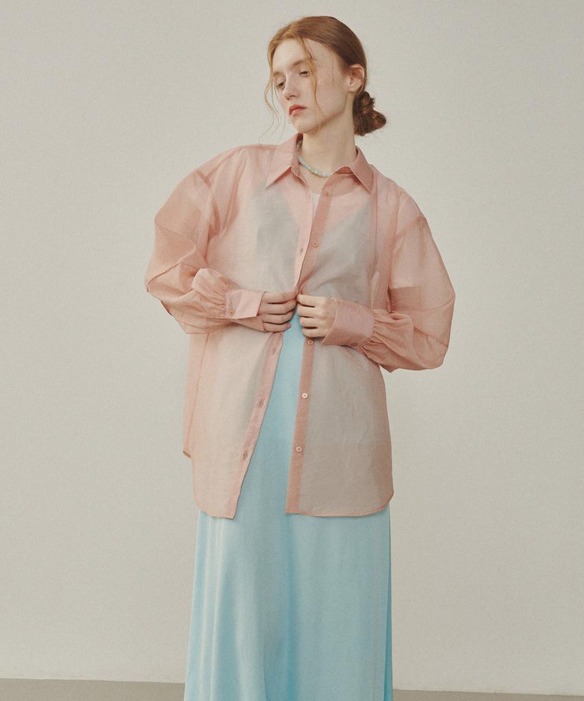 MELLY&ROSE Organza See-Through Shirt (314807)