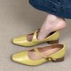 Elegant High Heels Women Shoes Designer Heeled Sandals Pumps 2025 Summer Shallow Buckle Shoes Chunky Mujer Zapatos