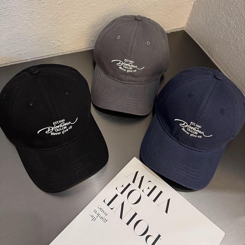 Embroidered Baseball Letter Cap Female Wide Brim Breathable Fabric Use Daily