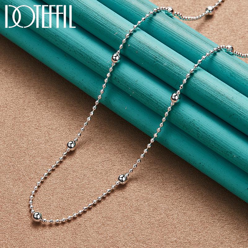 Okouzlující korálkový náhrdelník 40-60 cm Dárek 925 Sterling Silver Módní šperky