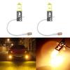 2Pcs H3 12V 55W 3000K Halogen Bulb Super Bright Yellow Fog Lights High Power Car Headlight Lamp Car Light Source Car Styling