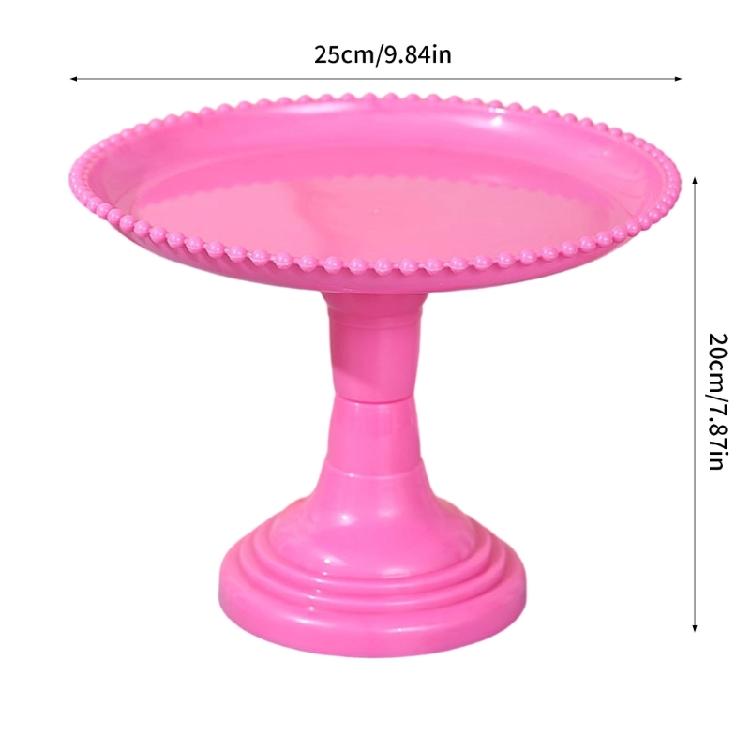 Servierplatte mit Fuß für Backwaren, bruchsicheres Kunststoffmaterial, pflegeleicht, unverzichtbares Küchenutensil