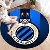 Club Brugge KV Round Area Rug,Carpet Rug for Living Room Bedroom Sofa Playroom Decor,Non-slip Floor Mat