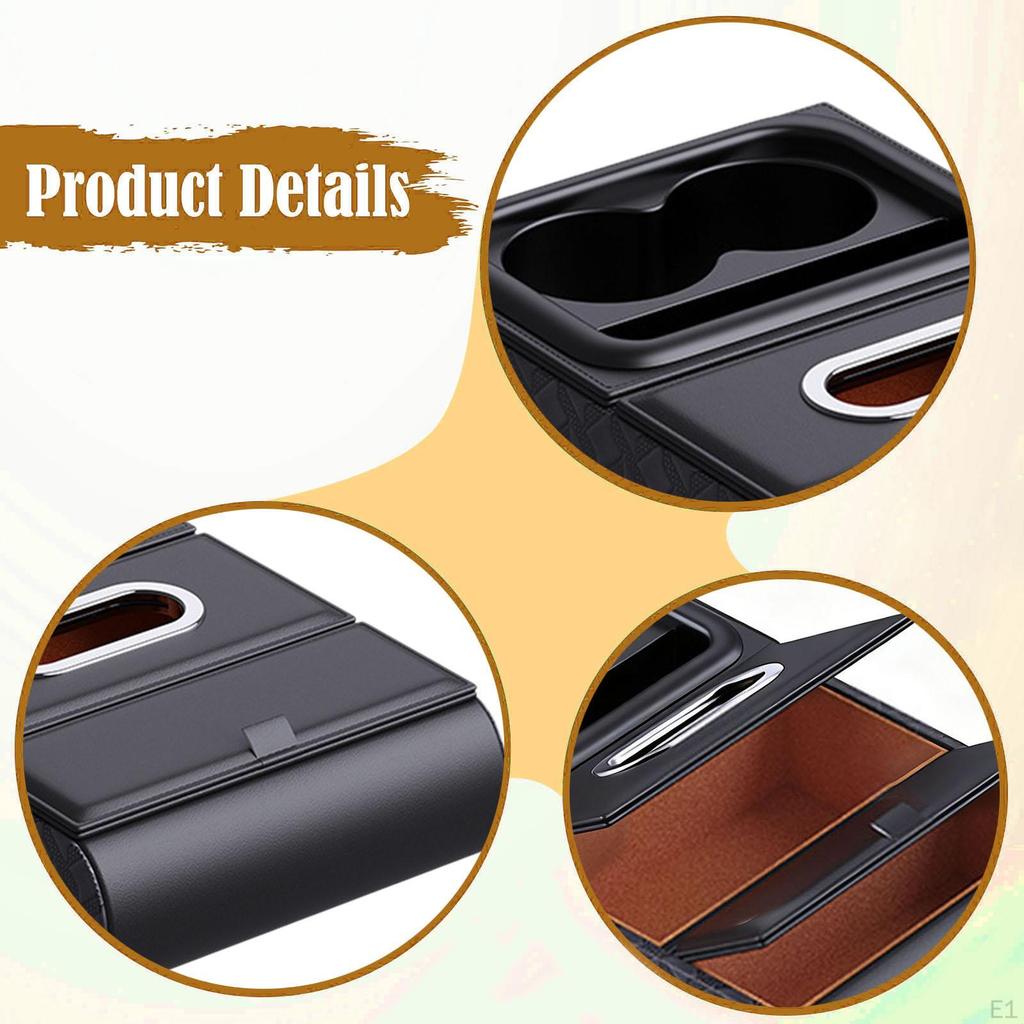 Car Armrest Storage Box Arm Rest Cover Separation System Organizer Tissue for Auto Truck