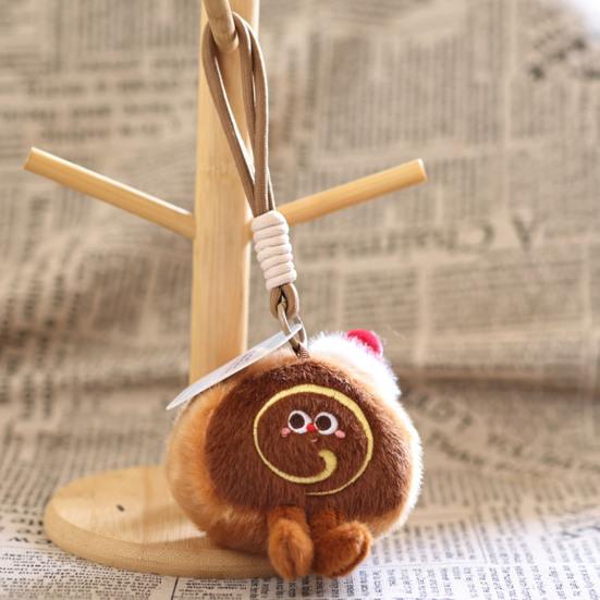 Cute Cake Plush Keychain, Soft Dessert Stuffed Animal Pendant, Kawaii Afternoon Tea Key Ring for Bag Backpack, Gift for Girls