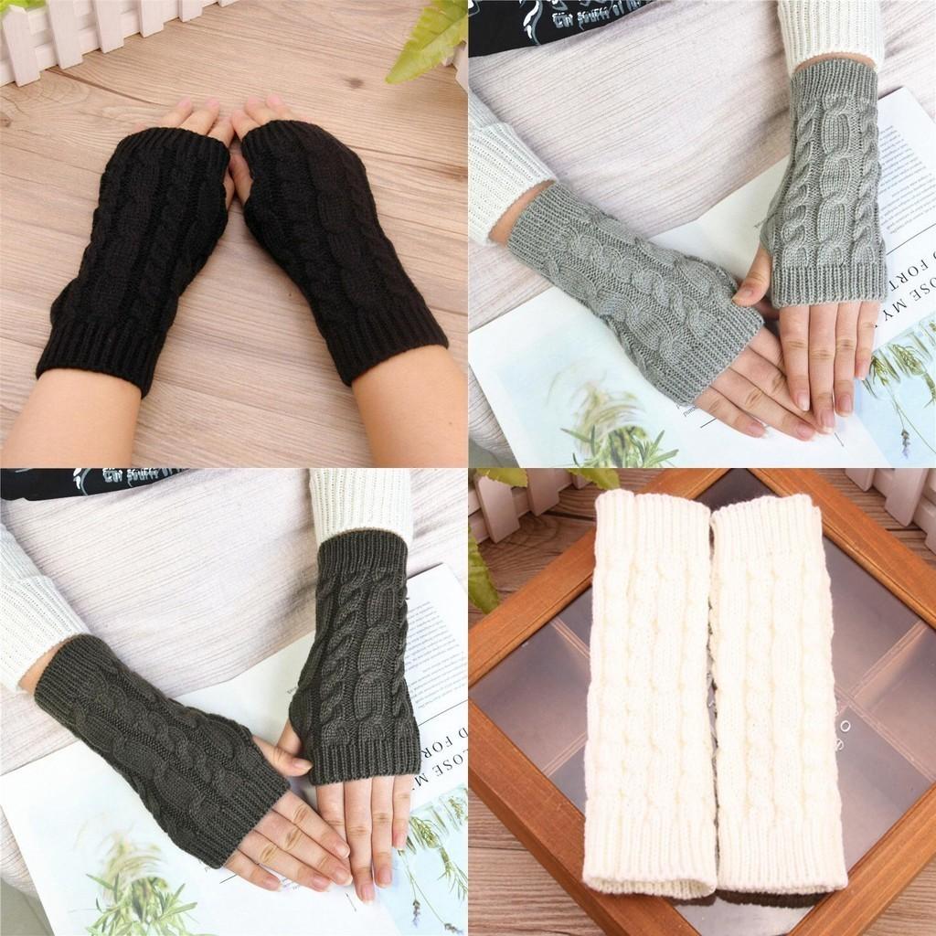 Bequeme Gestrickte Weiche Fäustlinge Fingerlose Lange Handschuhe Für Männer Und Frauen