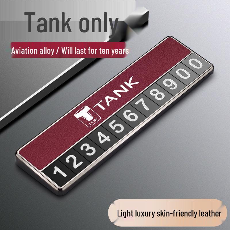 Temporary Parking Number Plate for Special Car Tanks - Interior Move Car Phone Plate