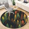 1pc Forest Trees Office Round Area Rug, Indoor Mat Suitable For Office, Under Office Chairs Bedroom Living Room Home Decor, Room Deco