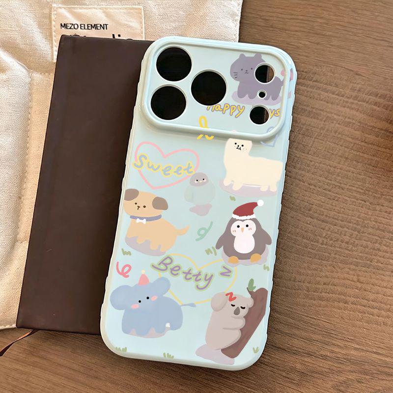 

Animal Heart Edge Soft Case for Apple 17 Pro Max - Full Coverage for 16, 15, 14, 13 Pro iPhone 14 Pro