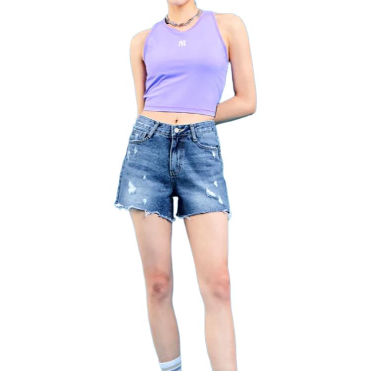 MLB New York Yankees Letter Sports Vest Women Tops Purple 3FTKIA023-50PPN