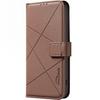 For Samsung Galaxy S25 FE Case BINFEN COLOR BF35 Geometry Imprinted Leather Phone Cover RFID Blocking Wallet Stand