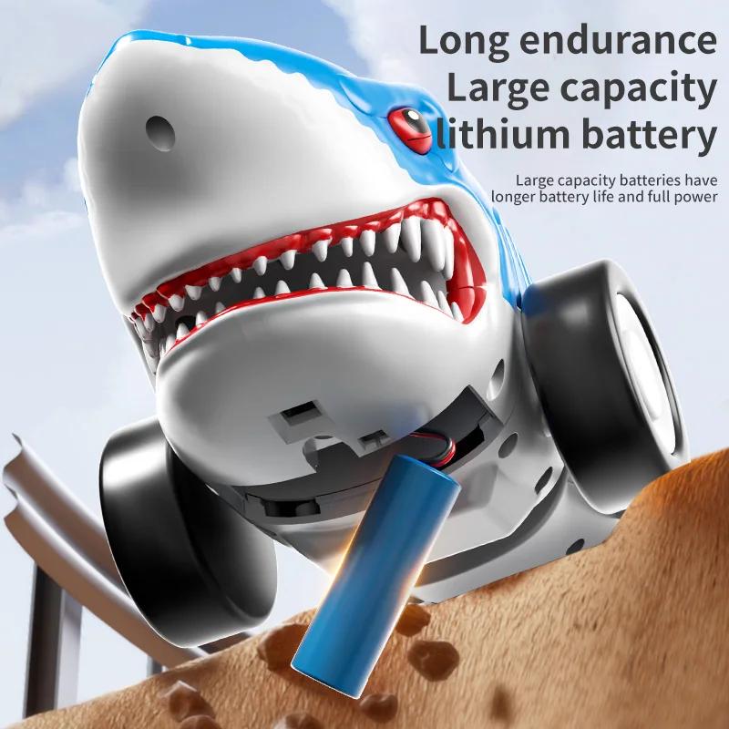 Rc Shark Car 2.4G Remote Control Cars 360 Degree Rotating Swing Tail Children's Radio Controlled Vehicles Electric Animals Toys