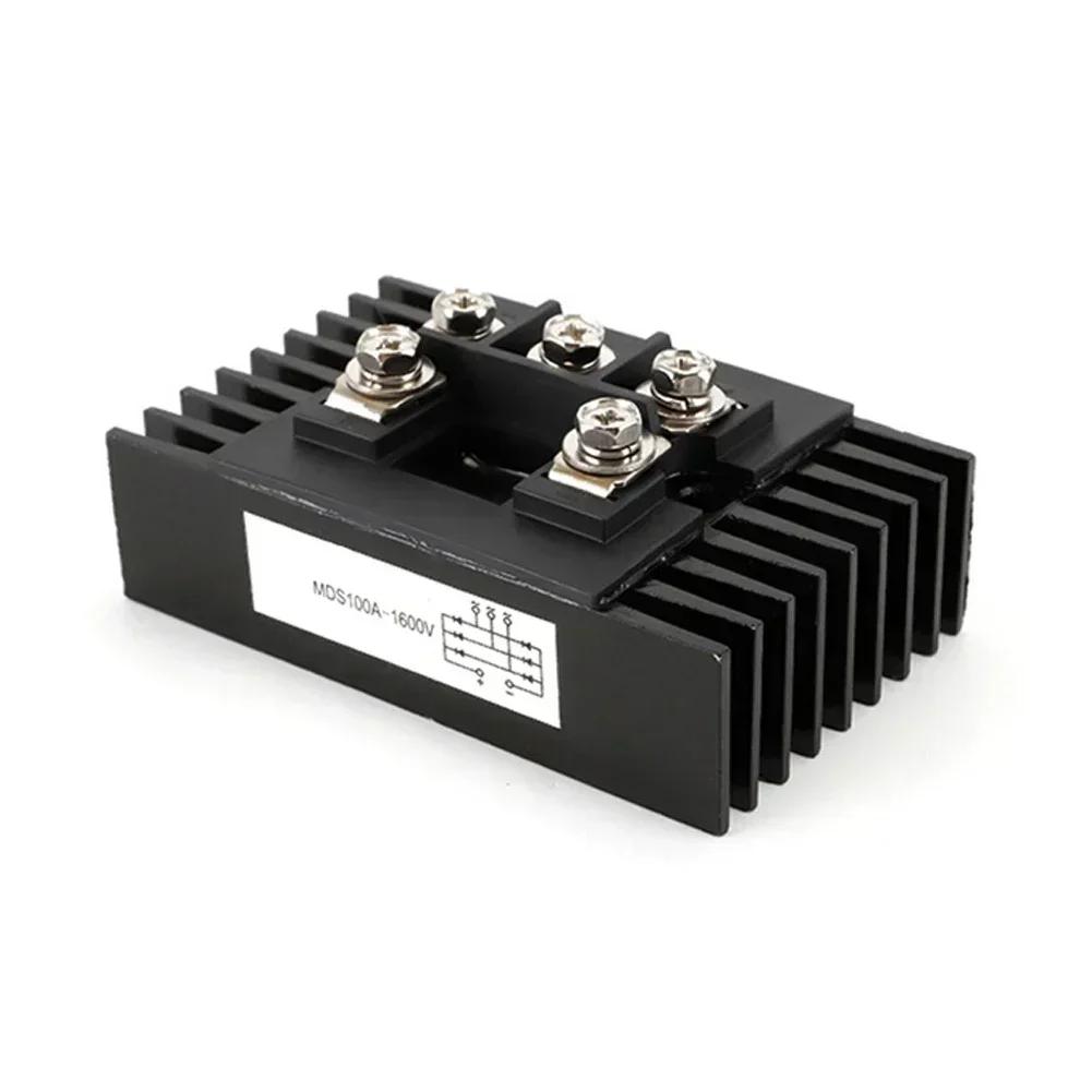 MDS100A Three-Phase Diode Bridge Rectifier Module With Heatsink Efficient Heat Management Three-phase Diode Bridge Rectifier