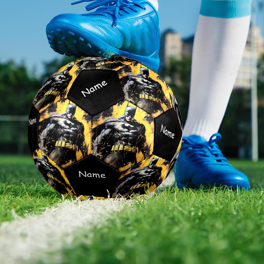 Custom Name Batman Theme Size 5 Soccer Ball, Suitable for Both Indoor and Outdoor Matches, a Gift Suitable for Everyone.