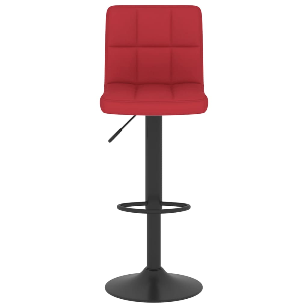 Bar Stool 2 Pcs Wine Red Fabric